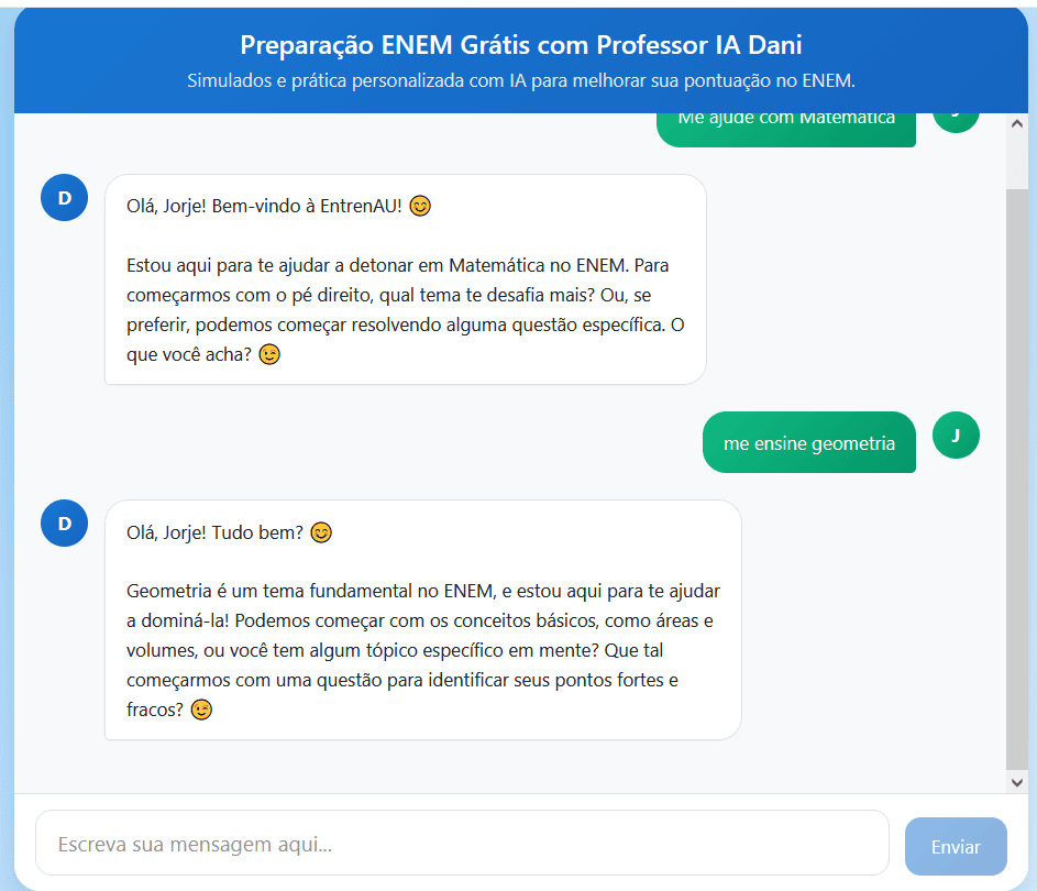 Professor IA Dani - Chat de tutoria com inteligência artificial